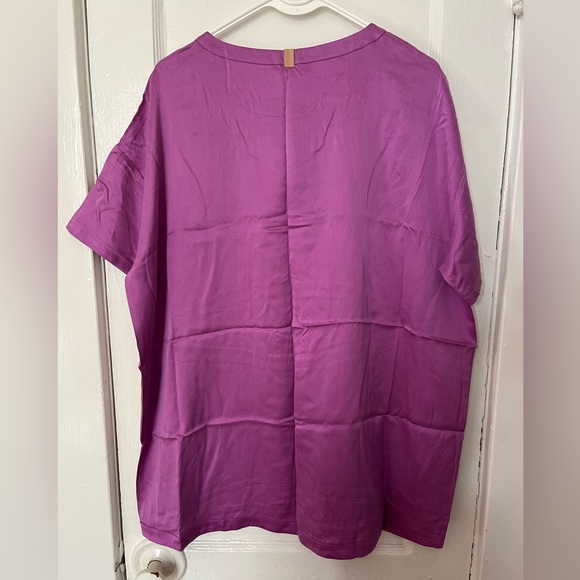 SOLD EBAY NWT Lunya Silk Tee/Shorts Sleep Set in Atmospheric Fucshia sz XS - Picture 7 of 8